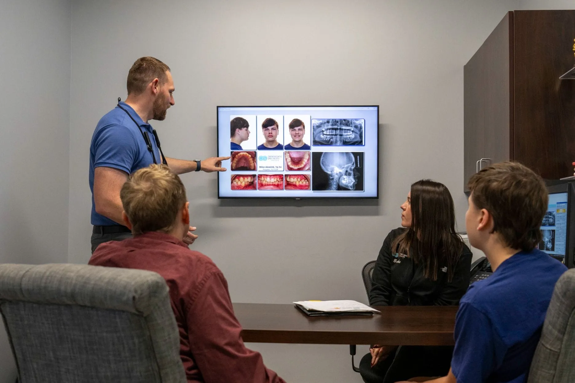 Dr. Greg working on a patient